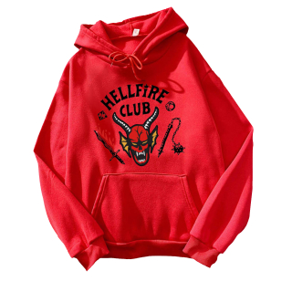 Fashion mikina Stranger Things "Hellfire Club" červená